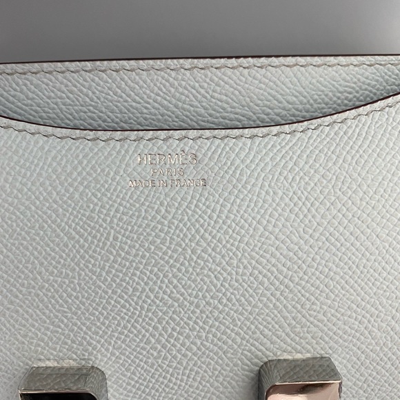 SOLD Mini Constance 18 Bleu Brume Epson Hermès bag - Picture 7 of 15